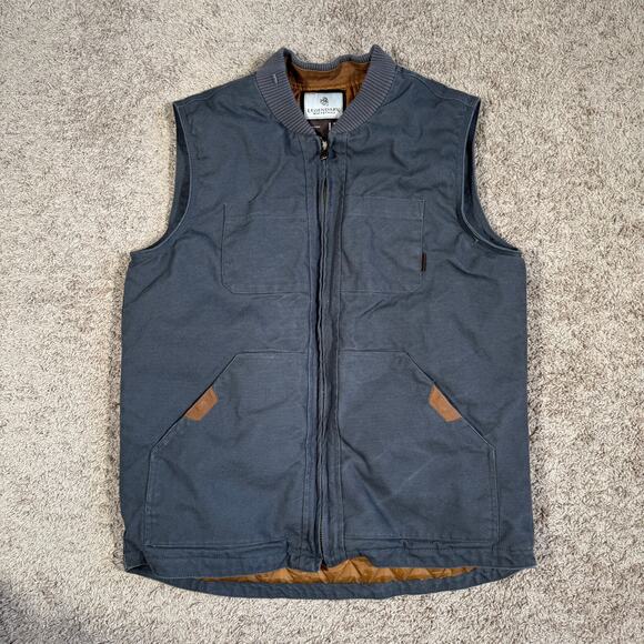 Legendary Whitetails Vest Mens LT Blue Duck Canvas Workwear Quilted Liner - Picture 1 of 8